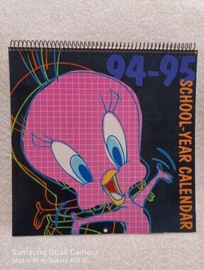 Vintage Looney tunes 1994 / 95 school-year wall calendar